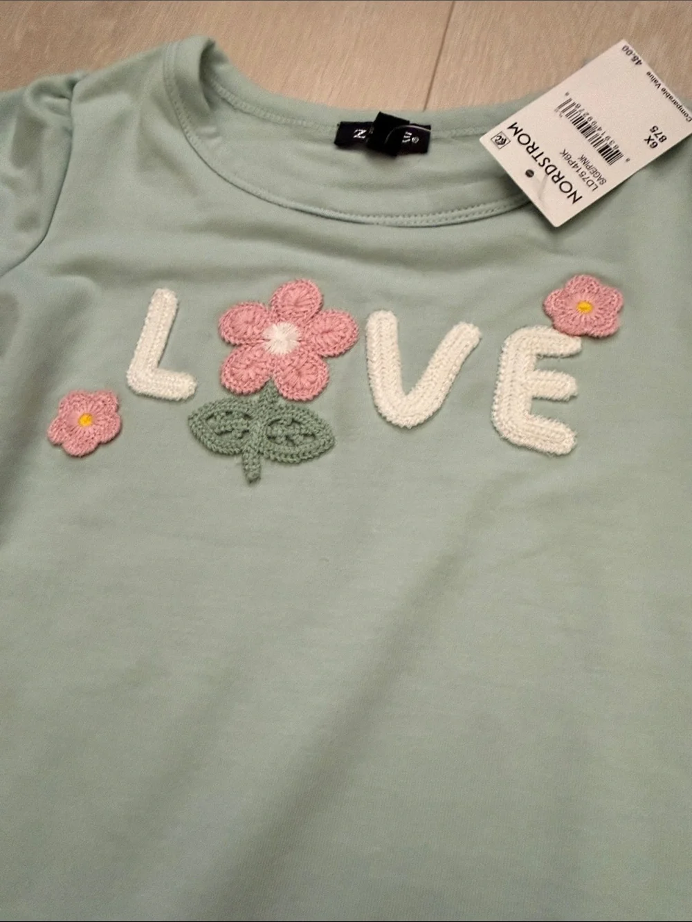 Zunie Girls Mint Green Top with Pink Tulle Dress